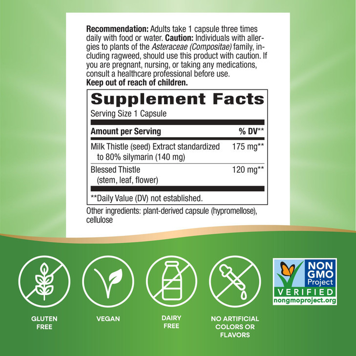 Nature's Way Milk Thistle, Supports Liver Function and Detoxification Pathways*