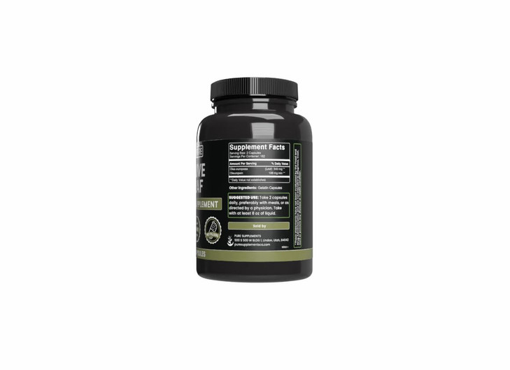 Pure Original Ingredients Olive Leaf (365 Capsules) No Magnesium Or Rice