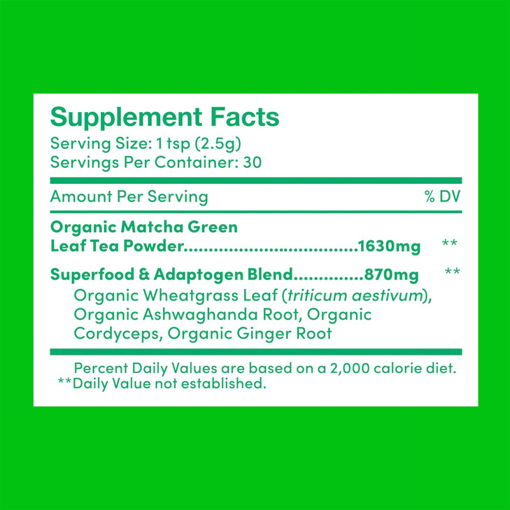 Further Food Premium Matcha Green Tea Powder USDA Organic Japanese Matcha