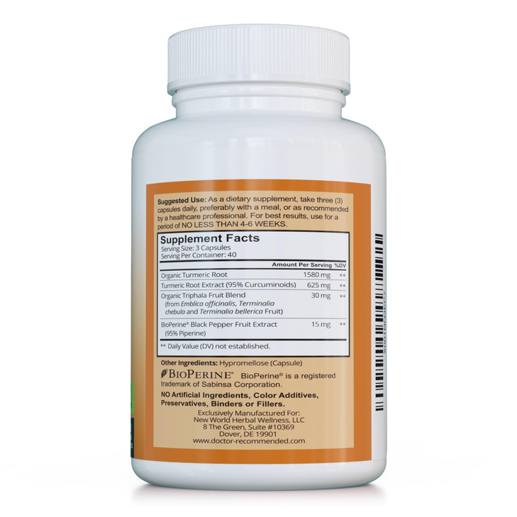 Turmeric Curcumin - 2250mg/d - Veggie Caps