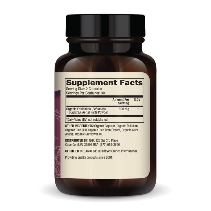 Dr. Mercola Organic Echinacea, 30 Servings (60 Capsules), Dietary Supplement