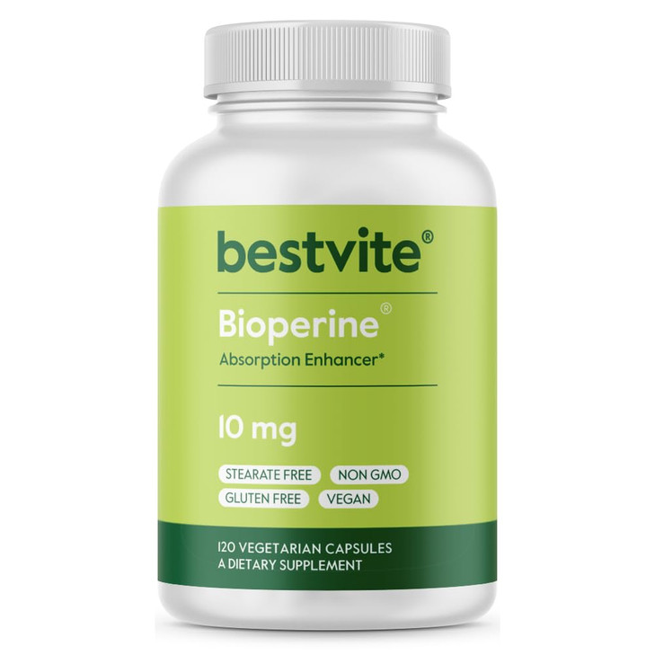 Bioperine 10mg (120 Vegetarian Capsules) - No Stearates