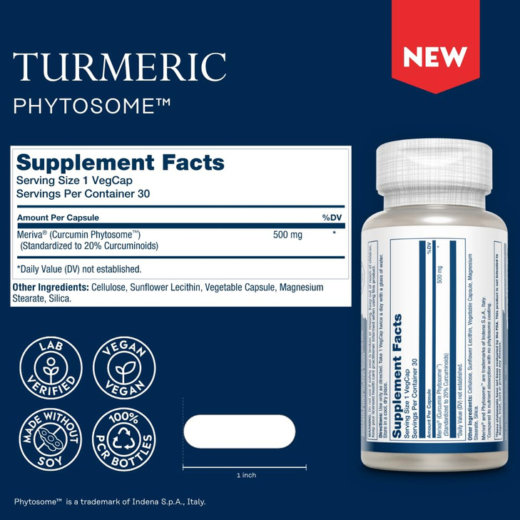 SOLARAY ProSorb Turmeric Supplement Phytosome 500 mg