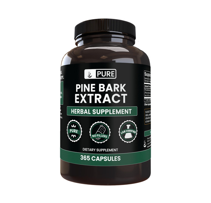 PURE ORIGINAL INGREDIENTS Pine Bark Extract (365 Capsules) No Magnesium Or Rice