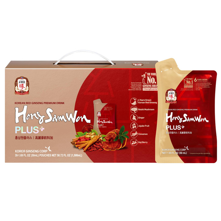 JUNG Kwan Jang Hong Sam Won Korean Red Ginseng Drink, Herbal Tea Vegan Friendly
