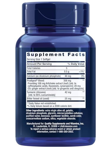 Life Extension Bloat Relief, Artichoke, Ginger, Fennel and Turmeric