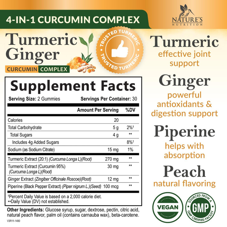 Turmeric Curcumin Supplement Gummies