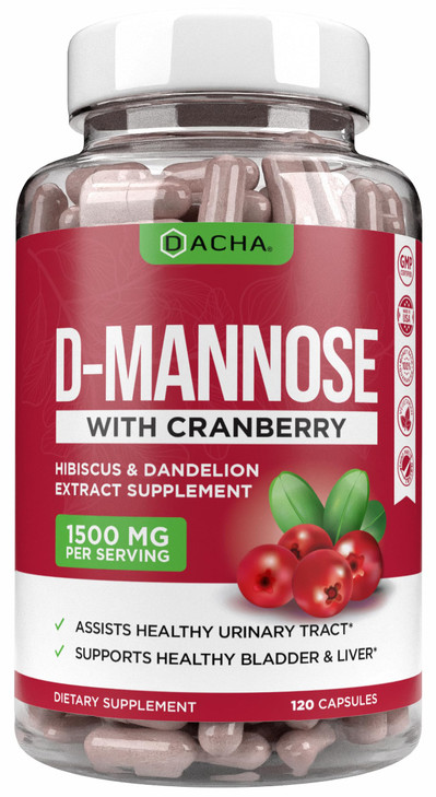 Natural D-Mannose Capsules 4-in-1 Formula