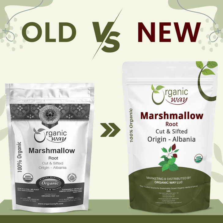 Organic Way Marshmallow Root (Althaea officinalis) Cut & Sifted
