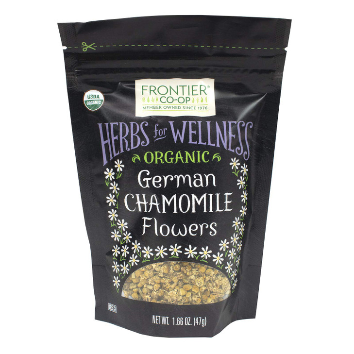 Frontier Co-op Organic Chamomile Flowers, Whole - 1.66oz Bag, Dried