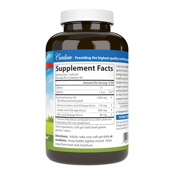 Carlson - Golden Primrose, 1300 mg Evening Primrose