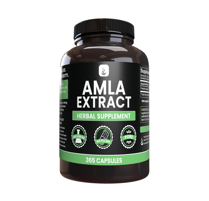PURE ORIGINAL INGREDIENTS Amla Extract (365 Capsules) No Magnesium Or Rice