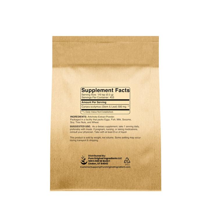 PURE ORIGINAL INGREDIENTS Artichoke Extract (8oz) Herbal Supplement