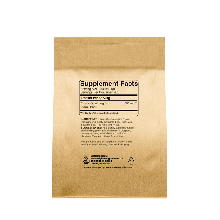 Pure Original Ingredients Cissus Quadrangularis (1lb) Traditional Herbal