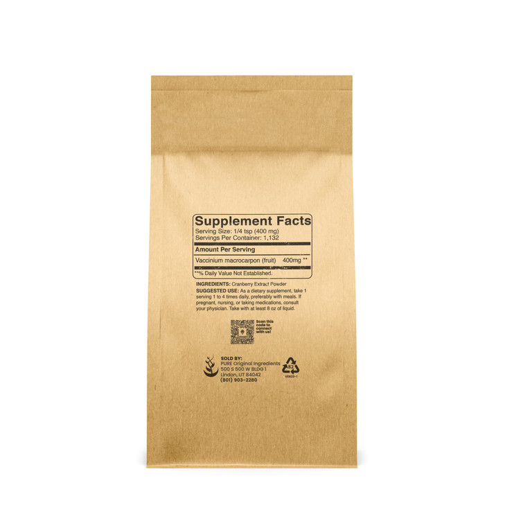 PURE ORIGINAL INGREDIENTS Cranberry Extract Non-GMO, Herbal Supplement