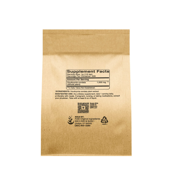 Pure Original Ingredients Houttuynia Cordata (8oz) Traditional Asian Herbal
