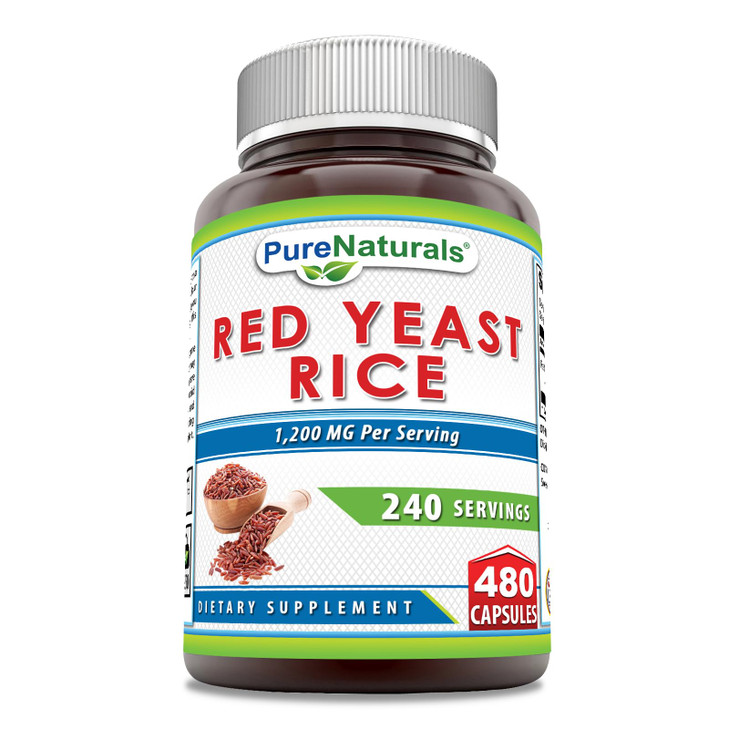Pure Naturals Red Yeast Rice 1200 Mg per Serving, Capsules Supplement