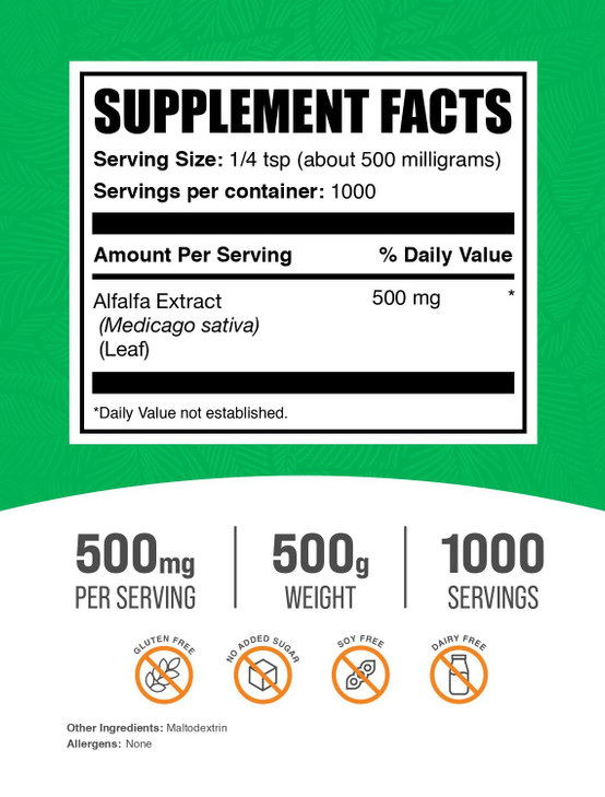 BulkSupplements.com Alfalfa Extract Powder