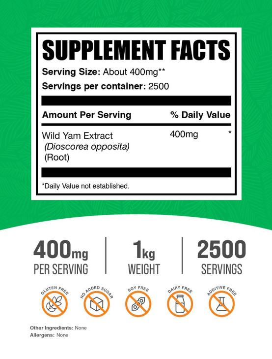 BulkSupplements.com Wild Yam Extract Powder