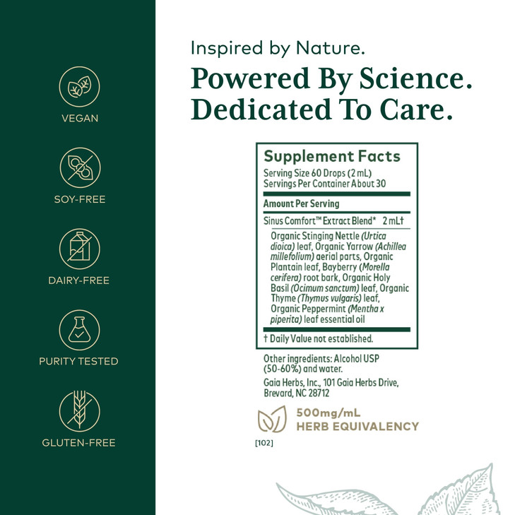 GAIA HERBS PRO Sinus Comfort - Daily Immune Health Support