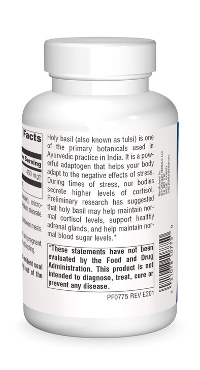 PLANETARY HERBALS Holy Basil Extract, Promotes Centered Calmness, 180 Count