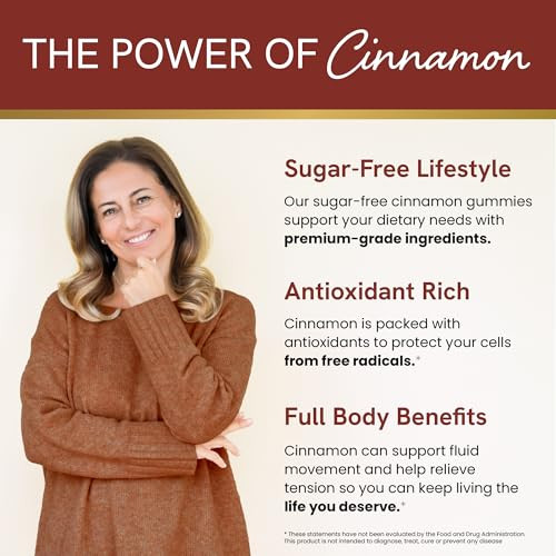 Sugar-Free Cinnamon Gummies 2000MG with Ceylon Cinnamon & Cassia Complex