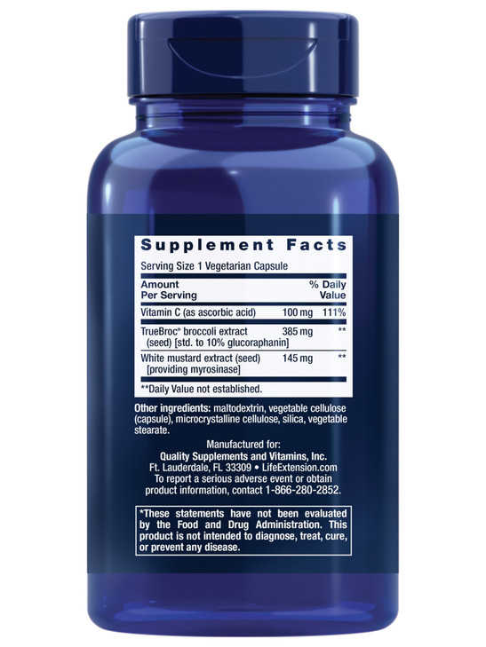 Life Extension Optimized Broccoli with Myrosinase, Liver and Detox Supplement