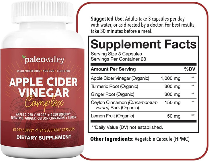 Paleovalley Apple Cider Vinegar Complex with Superfoods