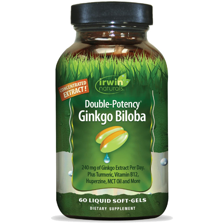 Irwin Naturals Double-Potency Ginkgo Biloba 240mg Extra Strength Brain Health