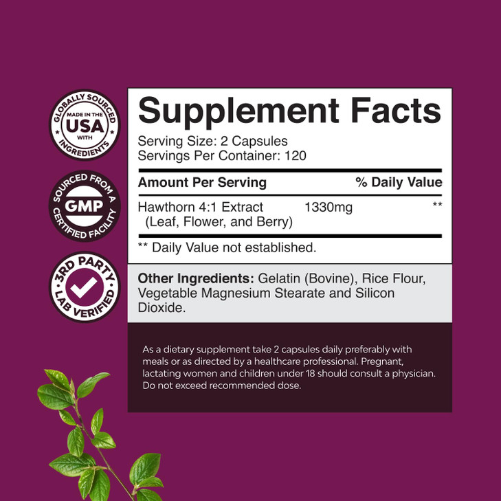 High Strength Hawthorn Berry Capsules