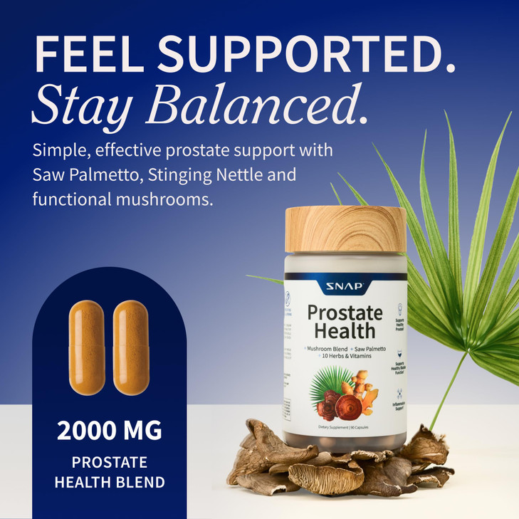 Snap Supplements Prostate Health Supplement with Saw Palmetto for Men, DHT
