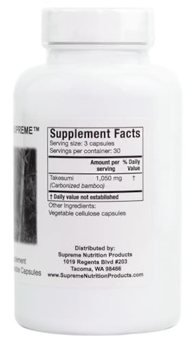 Supreme Nutrition Takesumi Supreme, 90 Pure Activated Bamboo Charcoal Vegetarian