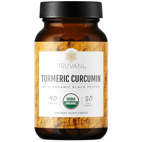 Truvani Organic Turmeric Curcumin Tablets 1,350 mg Each