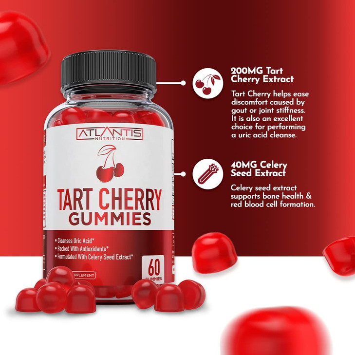 Atlantis Nutrition Tart Cherry Gummies with Celery Seed Extract