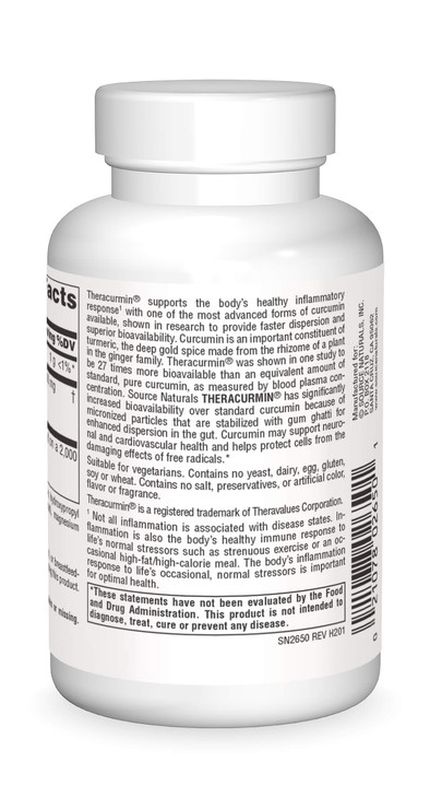 Source Naturals Theracurmin, Supports Healthy Inflammatory Response*, 600 mg
