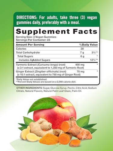 Nature's Truth Turmeric and Ginger Gummies - 70 Count