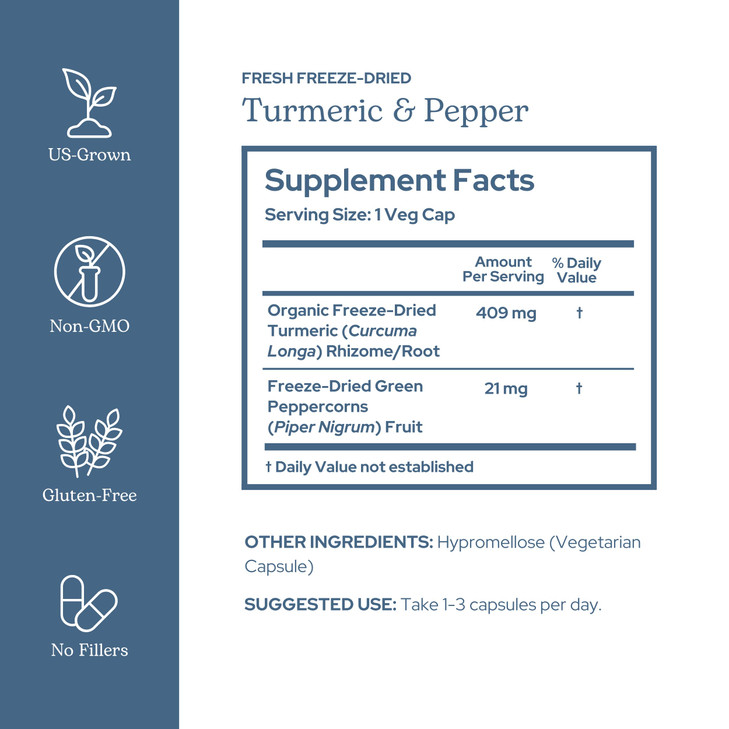 Eclectic Herb - Organic Turmeric & Pepper Capsules
