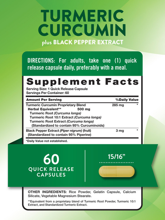 Nature's Truth Turmeric Curcumin with Black Pepper Extract