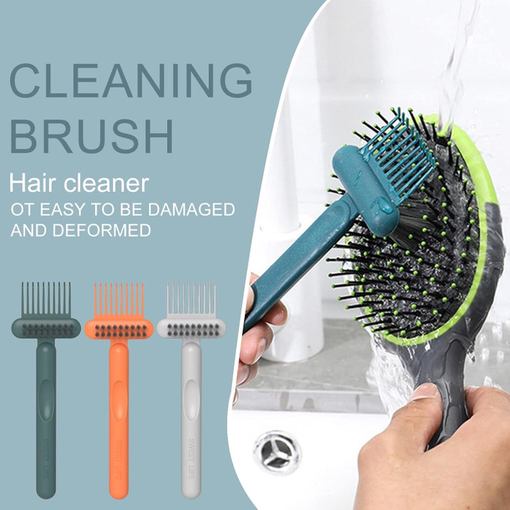 Orange Hair Brush Cleaning Tool,Comb Cleaning Brush Brush Cleaner Mini Hair Brush Remover for Removing Hair Dust Home and Salon Use Orange Styling To