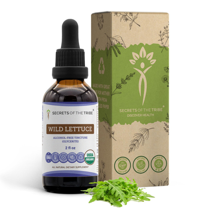 Secrets of the Tribe Wild Lettuce Alcohol-Free USDA Organic Tincture Extract
