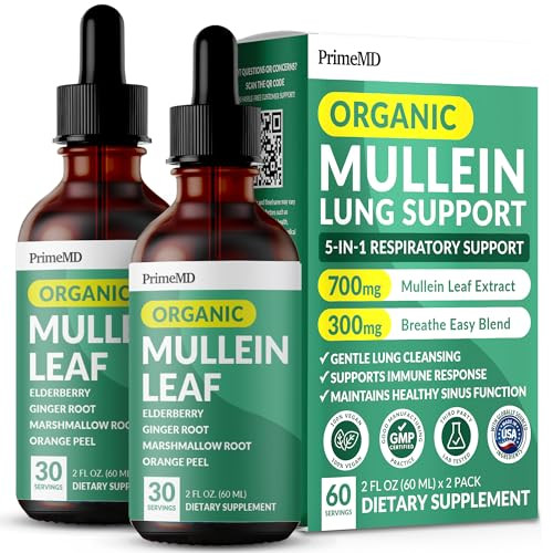 5-in-1 Mullein Drops for Lungs and Bronchial