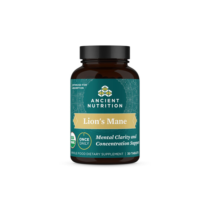 Organic Lion's Mane Mushroom Supplement with Ashwagandha by Ancient Nutrition