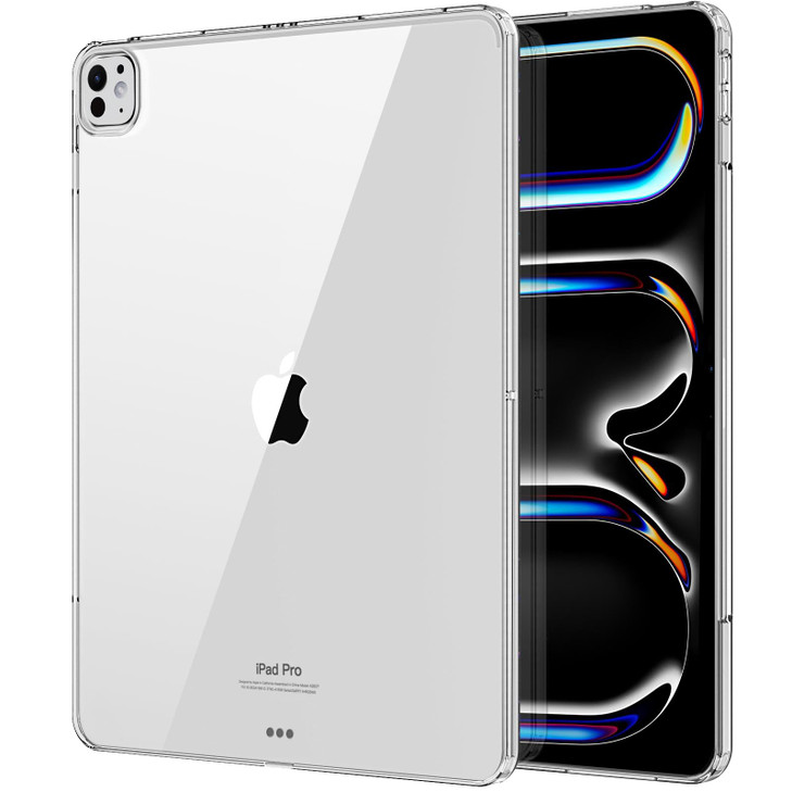MoKo Clear Case for iPad Pro 11 Inch (M5/M4) 2025/2024, Slim & Lightweight Soft TPU Anti-Scratch Transparent Back with Shockproof Impact Resistant Ra