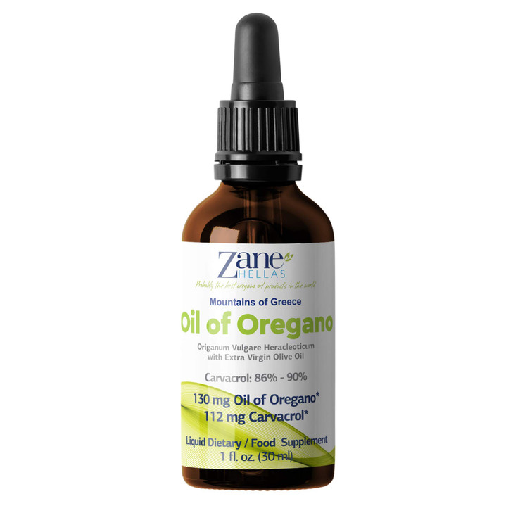 Zane Hellas 70% Oregano Oil. Greek Essential Oil of Oregano .86% Min Carvacrol.