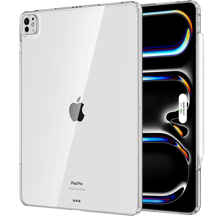 MoKo Clear Case for iPad Pro 13 Inch (M5/M4) 2025/2024, Slim & Lightweight Soft TPU Anti-Scratch Transparent Back with Shockproof Impact Resistant Ra