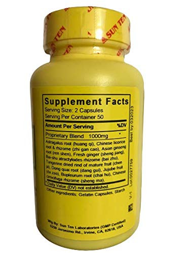 Sun Ten - Ginseng & Astragalus Combination Capsules/Bu Zhong Yi Qi Tang/?????