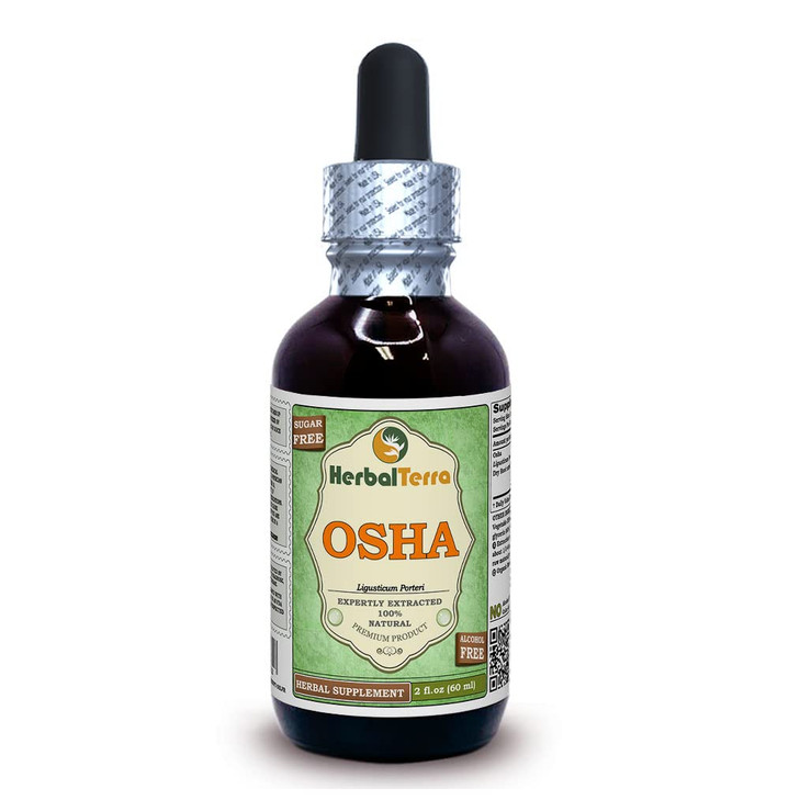 Herbal Terra LLC OSHA (Ligusticum Porteri) Glycerite, Dried Roots Alcohol-Free