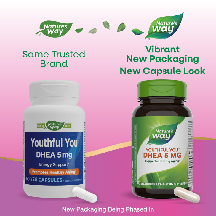 Nature's Way Youthful You DHEA 5 Mg, Supports Healthy Aging & Hormone