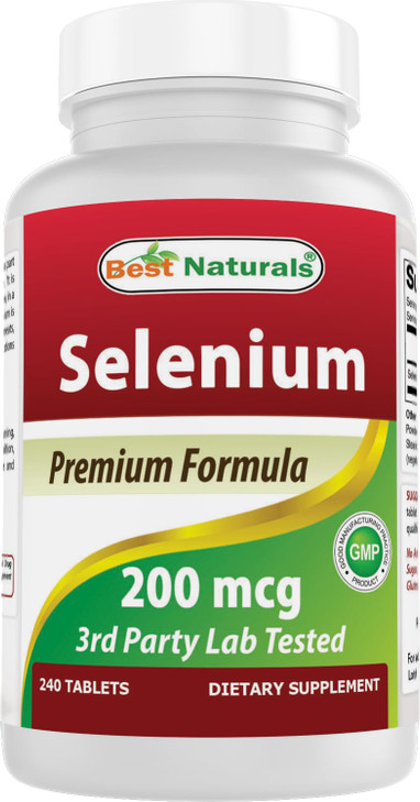 Best Naturals Selenium 200 mcg Supplement, 240 Count