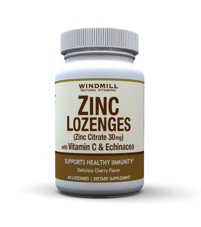 Windmill Health Products Zinc Lozenges, Immune Booster, with Echinacea